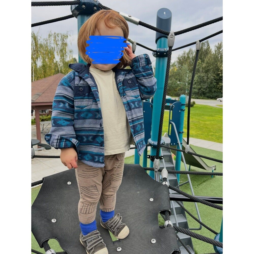 Toughskins Toddler Jacket 24 Months Blue Patterned